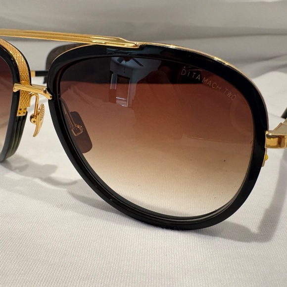 NEW! DITA MACH-TWO DRX-2031B BLACK & WELLOW GOLD FRAME 100% AUTHENTIC - Picture 2 of 8